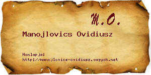 Manojlovics Ovidiusz névjegykártya
